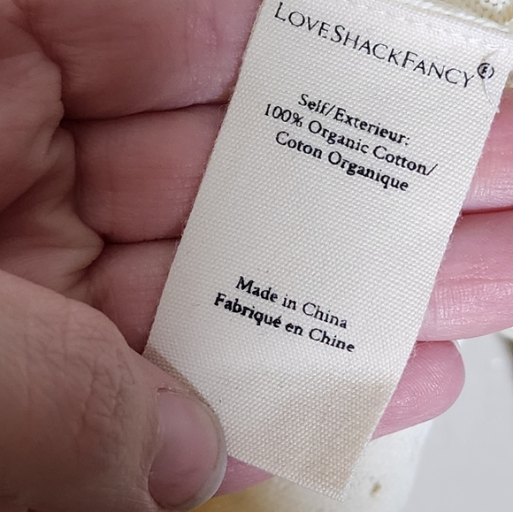 LoveShackFancy Cream Cable Knit Crew Neck Sweater - Picture 6 of 9